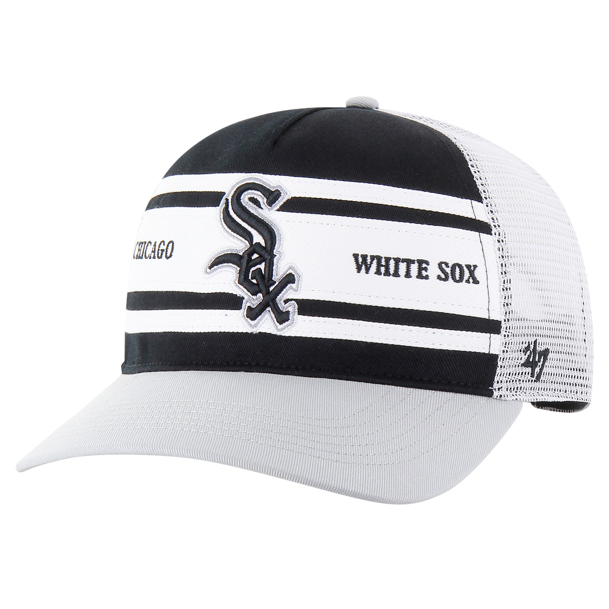 Chicago White Sox Hats Shop – Explore men8217s chicago white sox 821747 black gridiron super stripe relaxed trucker hitch adjustable hat Collection